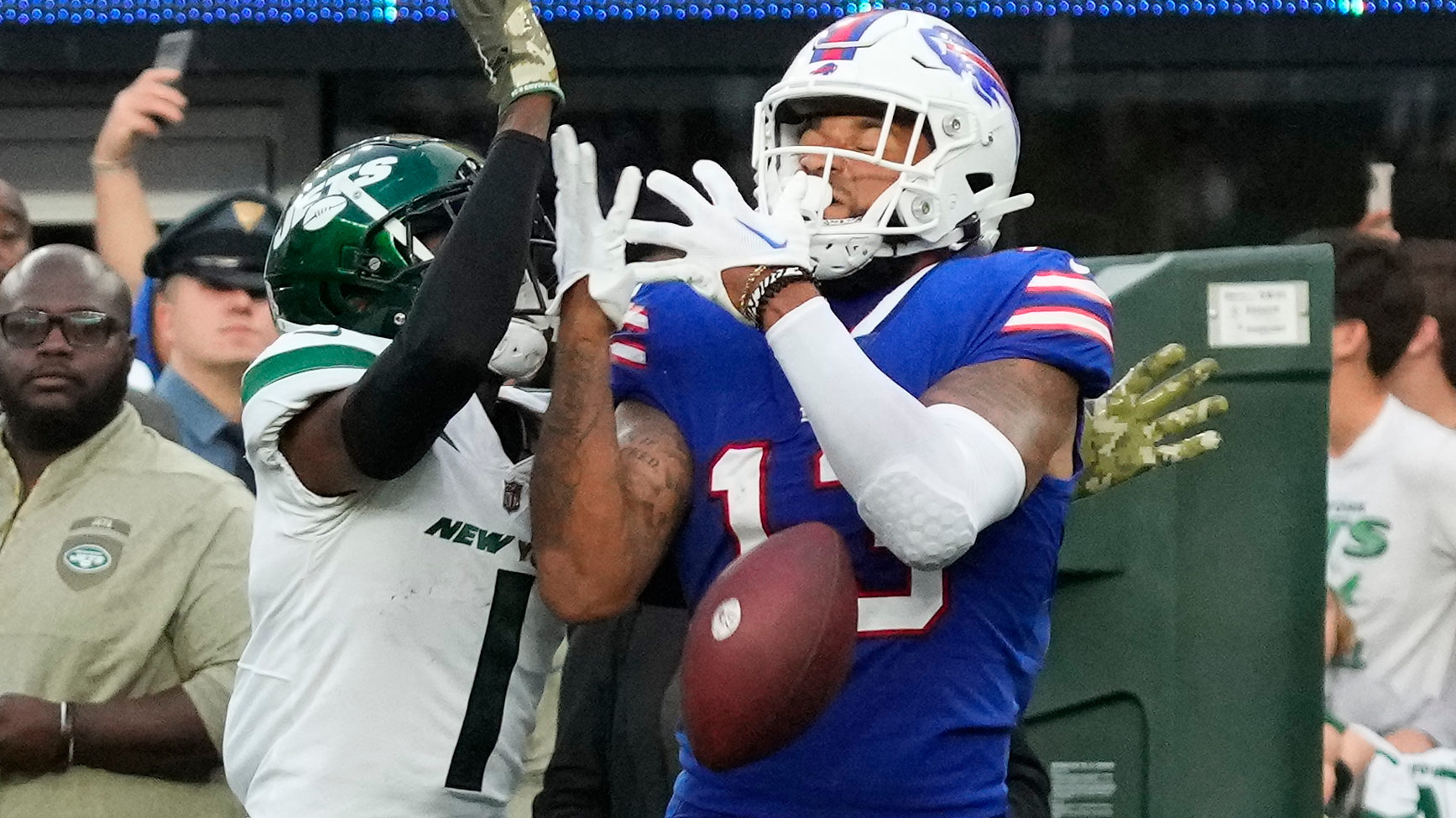 Gabe Davis Sauce Gardner Bills vs. Jets