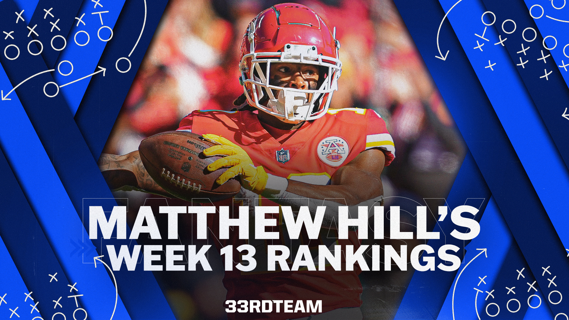 Matthew Hill's NFL Week 13 Fantasy Football Rankings