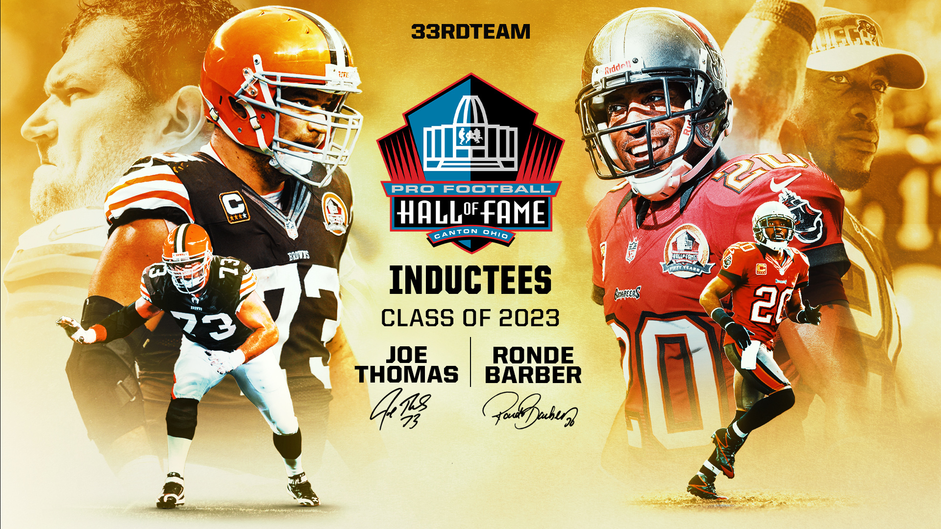 Joe Thomas, Ronde Barber Headline 2023 NFL Hall of Fame Inductees BVM