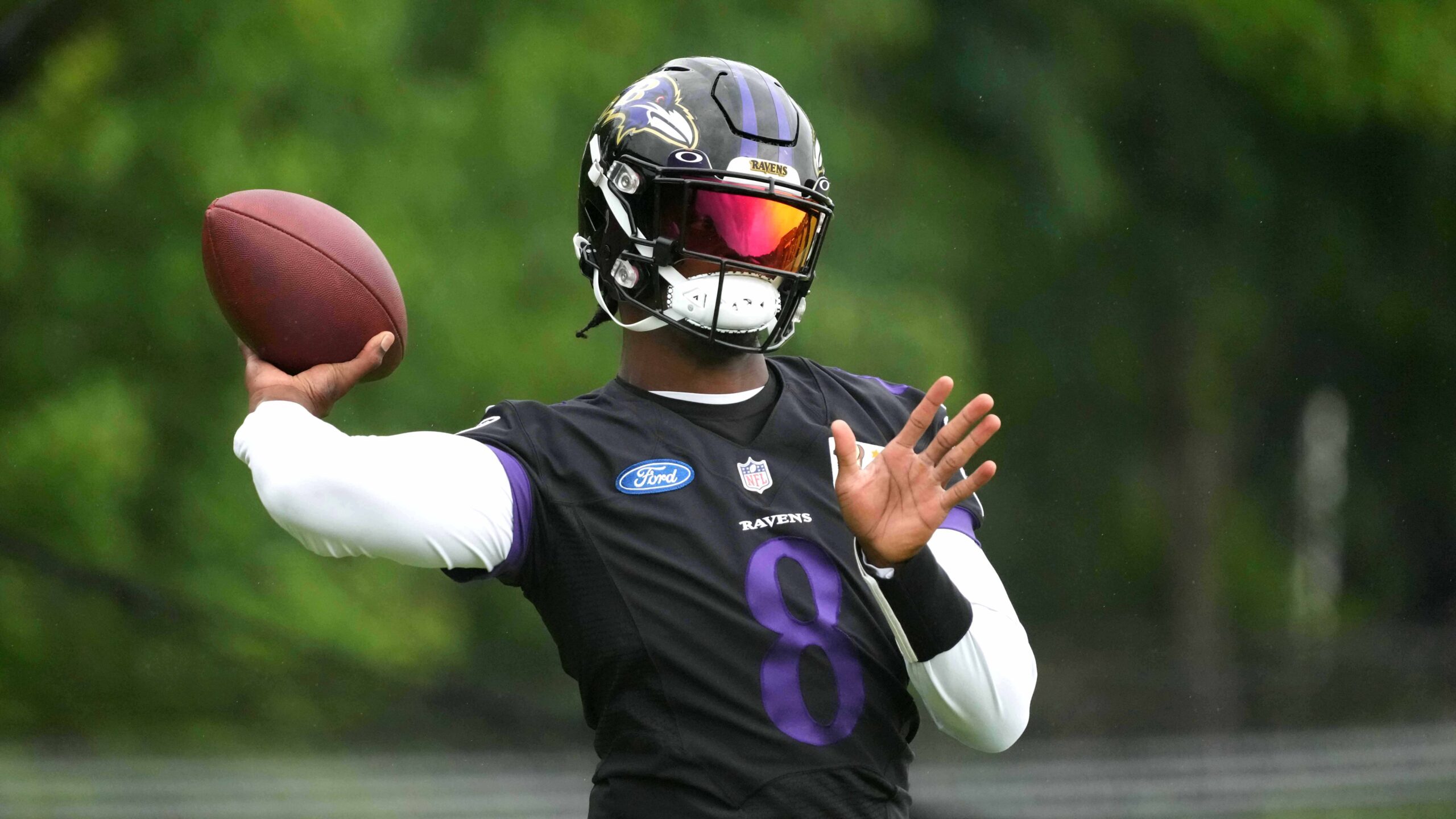 Jackson at Ravens' voluntary practice