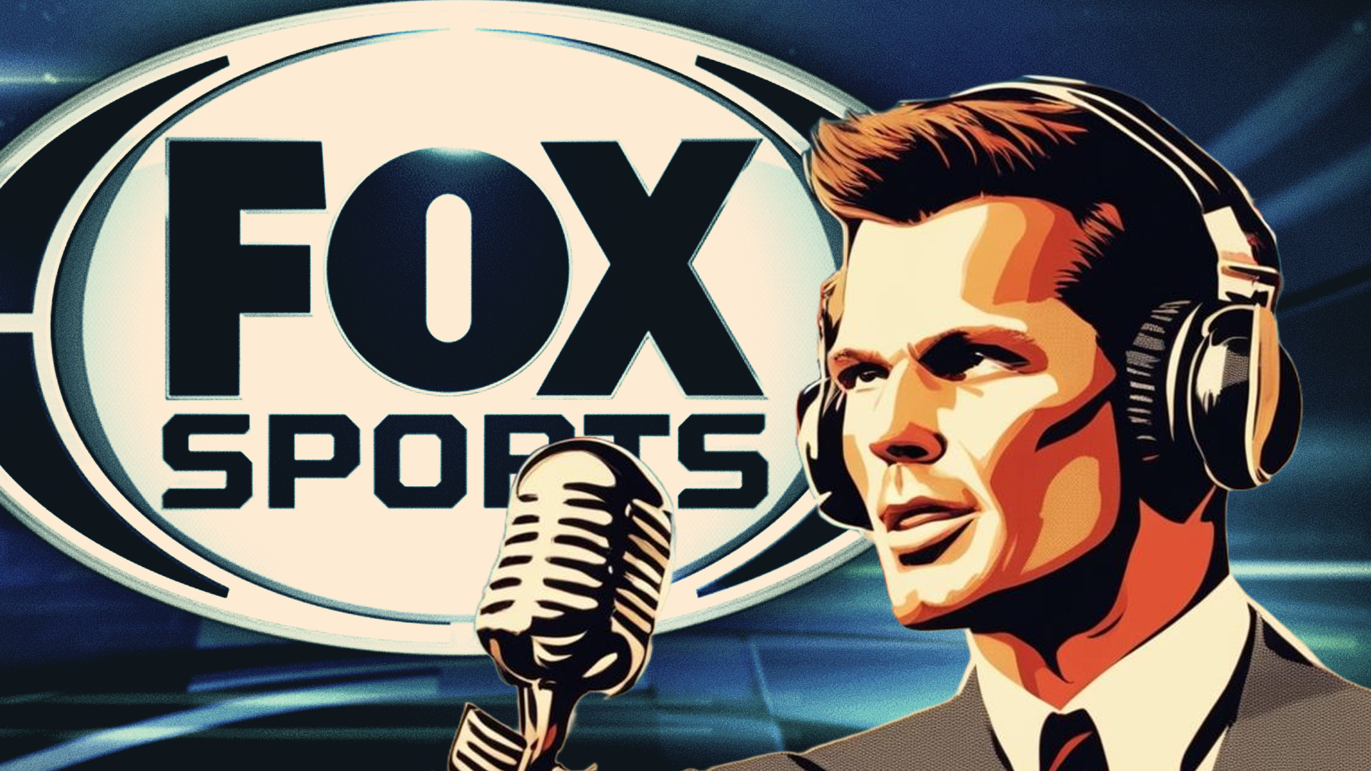Specialty image of Tom Brady and the FOX Sports logo