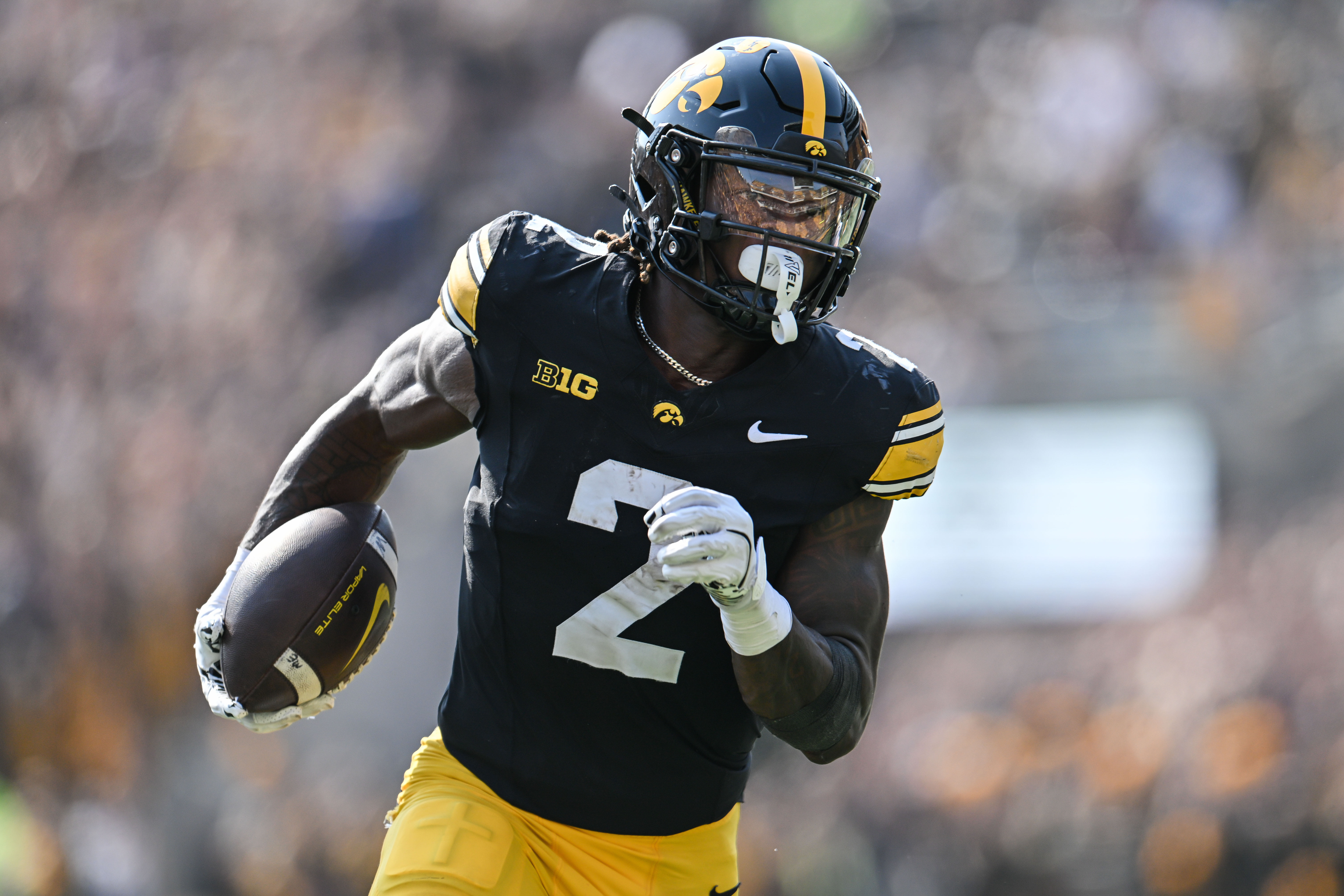 Iowa Hawkeyes running back Kaleb Johnson