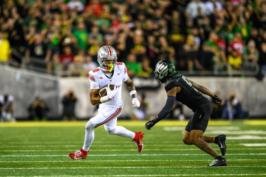 Ohio State wide receiver Emeka Egbuka