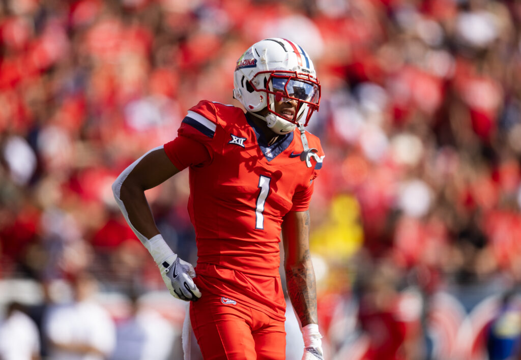 Arizona Wildcats cornerback Tacario Davis (1) against the Colorado Buffalos at Arizona Stadium. 