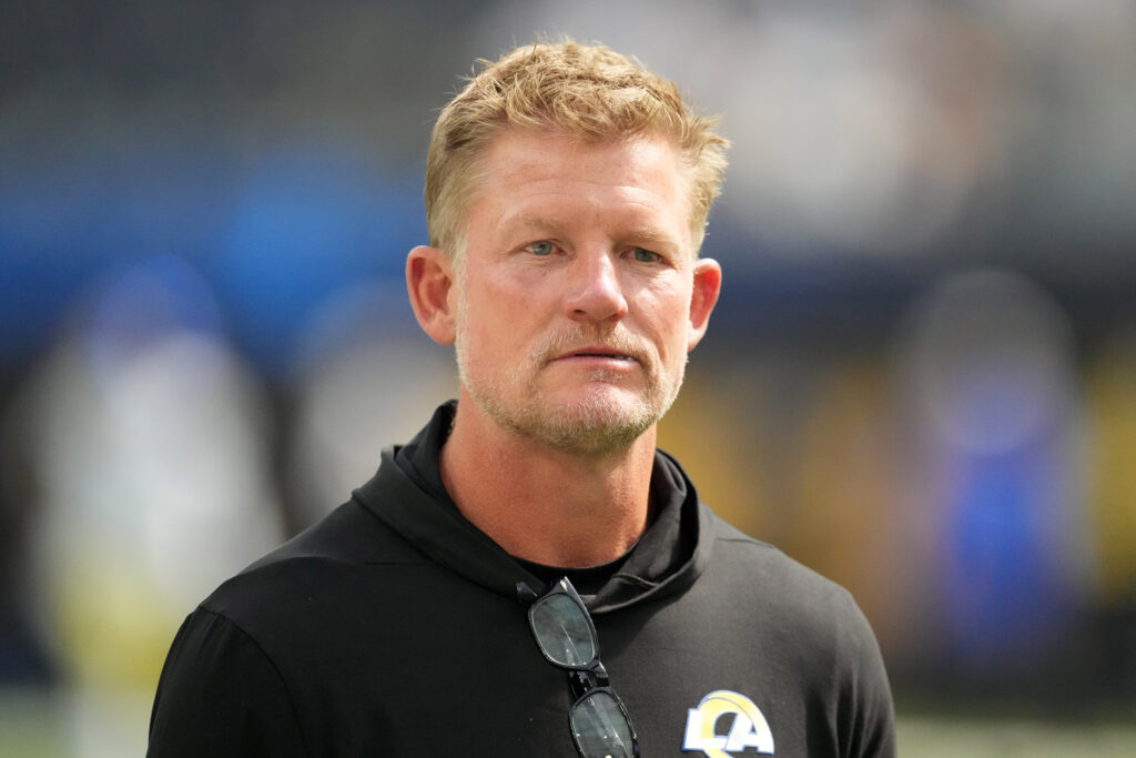 Los Angeles Rams general manager Les Snead during the game against the Los Angeles Chargers at SoFi Stadium.