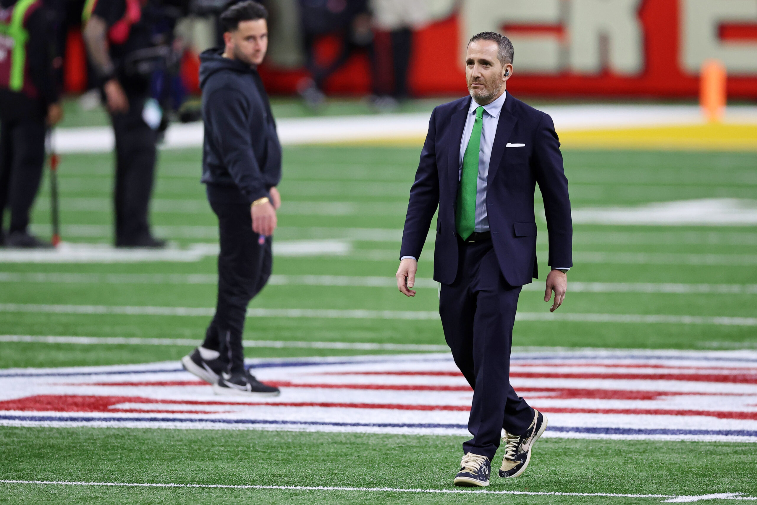 Philadelphia Eagles general manager Howie Roseman before Super Bowl LIX between the Philadelphia Eagles and the Kansas City Chiefs at Caesars Superdome.